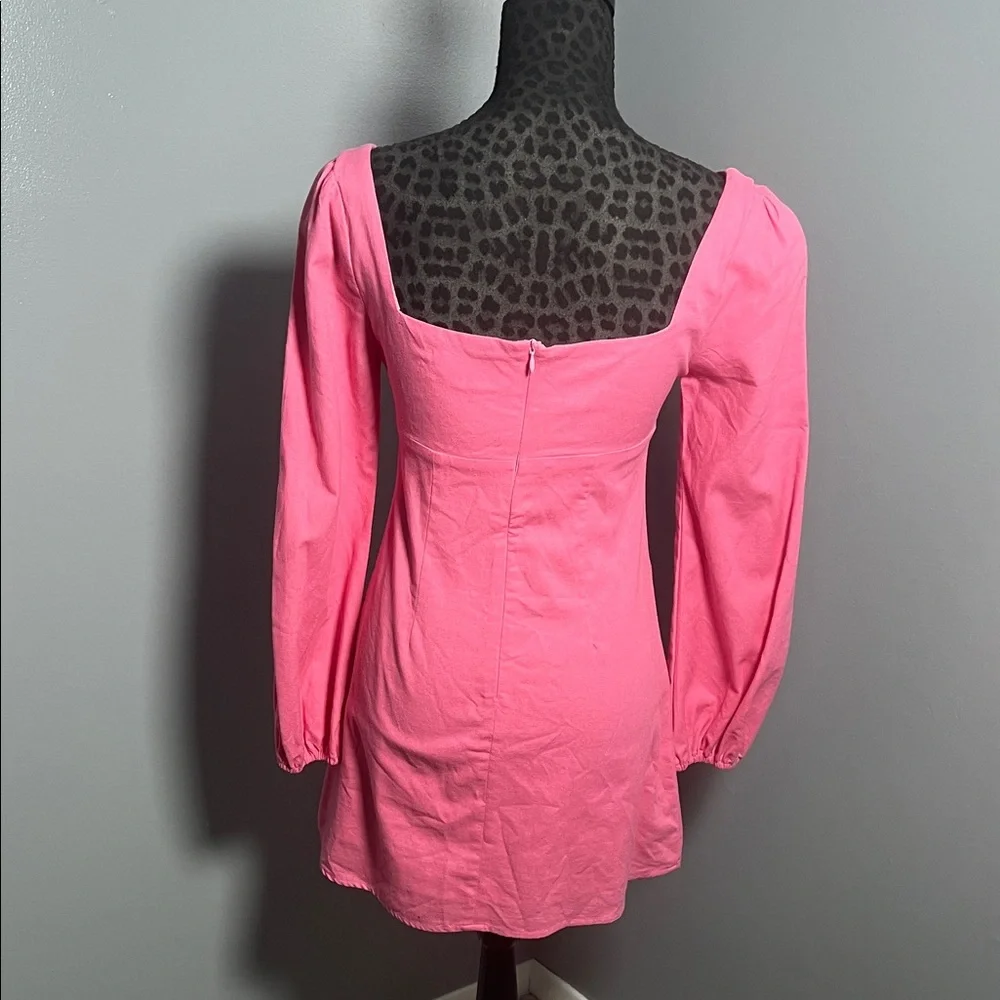 Princess Polly Vibrant Pink Long Sleeve mini Dress size 6 - Picture 3 of 8